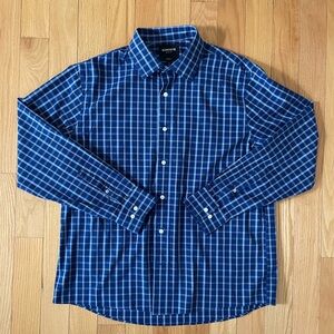 Bonobos Men's Navy Plaid Button-Down Shirt